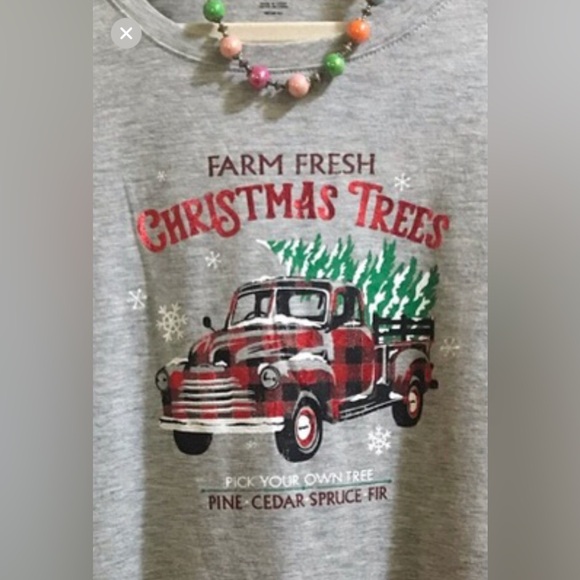 Holiday Time 1X Grey Tee NWOT - Picture 2 of 5